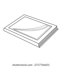 book line vector illustration,isolated on white background,top view