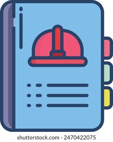 Book linear color vector illustration