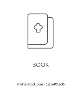 Book linear icon. Book concept stroke symbol design. Thin graphic elements vector illustration, outline pattern on a white background, eps 10.