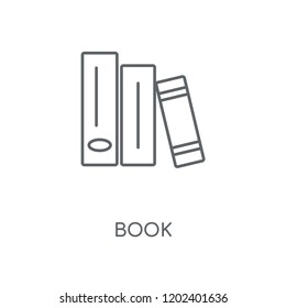 Book linear icon. Book concept stroke symbol design. Thin graphic elements vector illustration, outline pattern on a white background, eps 10.