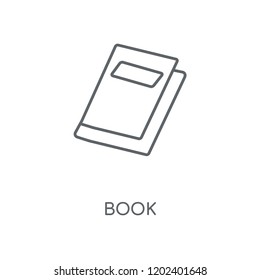 Book linear icon. Book concept stroke symbol design. Thin graphic elements vector illustration, outline pattern on a white background, eps 10.