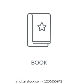 Book linear icon. Book concept stroke symbol design. Thin graphic elements vector illustration, outline pattern on a white background, eps 10.