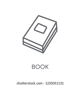 Book linear icon. Modern outline Book logo concept on white background from E-learning and education collection. Suitable for use on web apps, mobile apps and print media.
