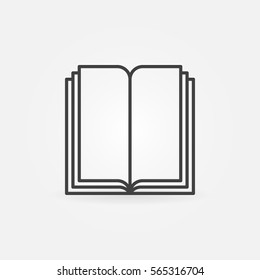 Book linear symbol or icon. Library concept vector sign or logo