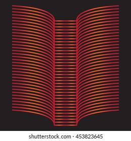 book of the lines on a black background