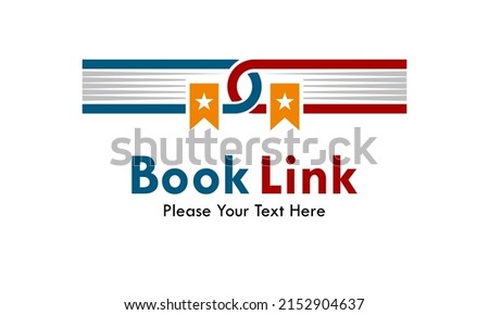 Book link logo template illustration