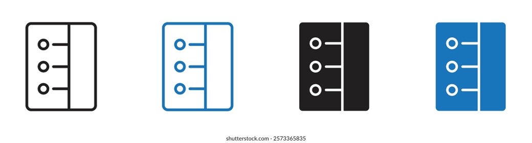 Book list icon Flat line symbol