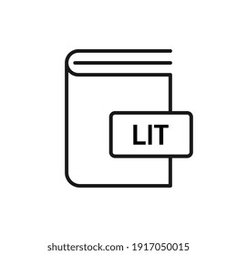 Book LIT format icon. Vector illustration