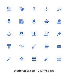 Book Literature Icon Collection. Pixel Perfect Education Monochrome Style 2D Icon