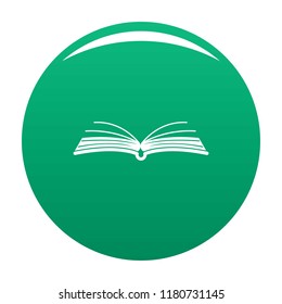 Book literature icon. Simple illustration of book literature vector icon for any design green