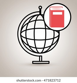 book literature library icon vector illustration design