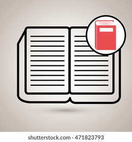 book literature library icon vector illustration design