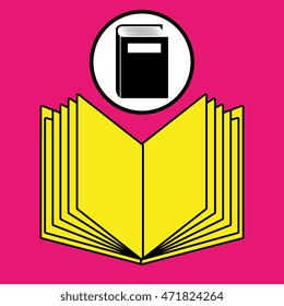 book literature library icon vector illustration design