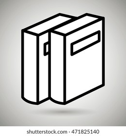 book literature library icon vector illustration design
