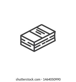 Book, literature line icon. linear style sign for mobile concept and web design. Cover textbook outline vector icon. Wisdom symbol, logo illustration. Vector graphics