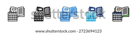 Book Loan Icon Set Multiple Style Collection