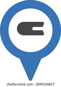 book location vector glyph colour icon