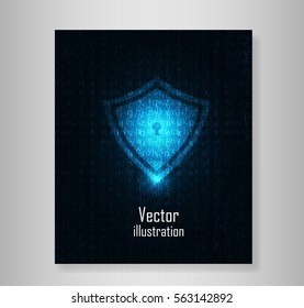 Book lock abstract blue futuristic english code abstract vector backgrounds 
