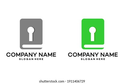 Book Lock Logo Template Design Element