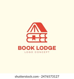 Plantilla de diseño de logotipo de Lodge Book. Ilustración vectorial.
