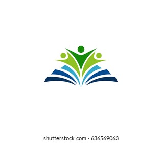 Group Learning Book Child Illustration Logo Stock Vector (Royalty Free ...