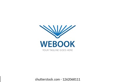 book logo and bookstore icon vector design template