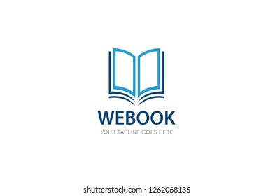 book logo and bookstore icon vector design template