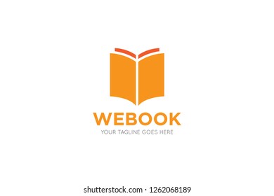 book logo and bookstore icon vector design template
