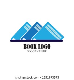 book logo and bookstore icon vector design template
