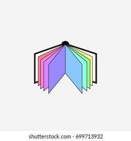 book logo colorfull vector eps10