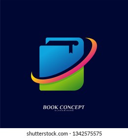 Book Logo concept. Smart Learning Education Logo Design Template Vector. Icon Symbol