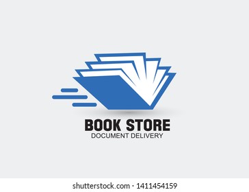 book logo delivery concept design in vector format