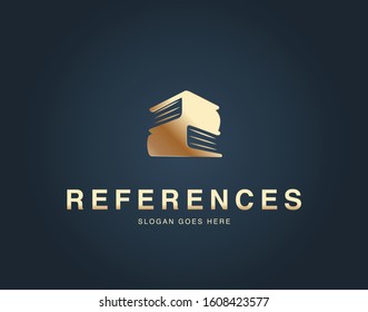 Book Logo Design abstract premium minimal style illustration. Creative Book Icon Design