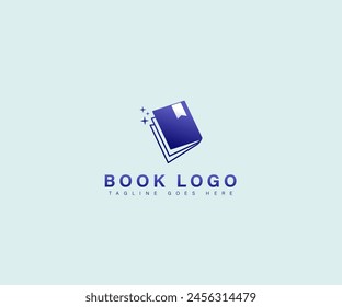 book logo design for bookstore, book company, publisher, encyclopedia, library, education logo concept