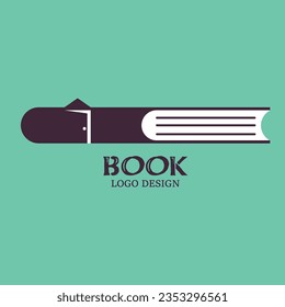 book logo design by illustrator, unique book logo design, book design for logo