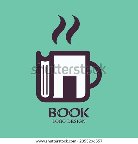book logo design by illustrator, unique book logo design, book design for logo