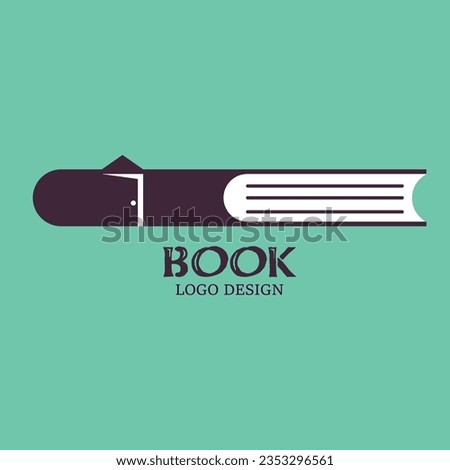 book logo design by illustrator, unique book logo design, book design for logo