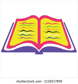 book logo design of company.book vector art illustration.education book template graphic.book icon design
