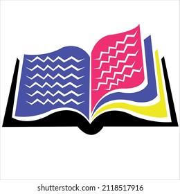 book logo design of company.book vector art illustration.education book template graphic.book icon design