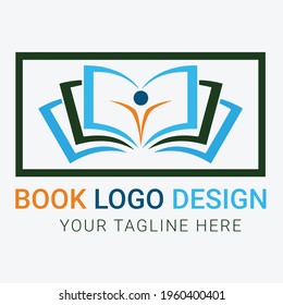 Book logo design , Corporate business logo template, Creative logo template