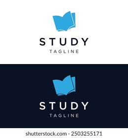 Book logo design with creative ideas. Logo for business, school, development, education, academic, e-book and library