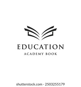 Book logo design with creative ideas. Logo for business, school, development, education, academic, e-book and library