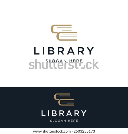 Book logo design with creative ideas. Logo for business, school, development, education, academic, e-book and library