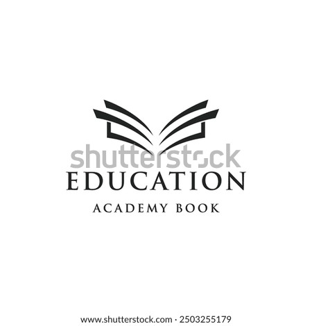 Book logo design with creative ideas. Logo for business, school, development, education, academic, e-book and library