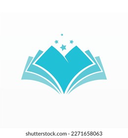 Book logo design icon vector. Book icon clip art. Library logo concept