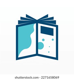 Vector de icono de diseño del logotipo del libro. Dibujo del icono del libro, arte. Logo de la biblioteca