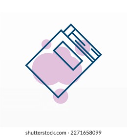 Vector de icono de diseño del logotipo del libro. Dibujo del icono del libro, arte. Logo de la biblioteca