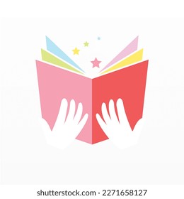 Book logo design icon vector. Book icon clip art. Library logo concept
