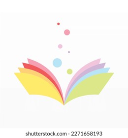 Vector de icono de diseño del logotipo del libro. Dibujo del icono del libro, arte. Logo de la biblioteca