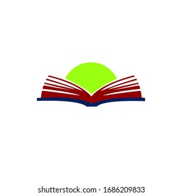 ilustración de diseño del logotipo del libro vectorial